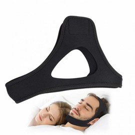 Sleep Chin Strap for Mouth Closing Anti-Mouth Opening Band - Black 2ea