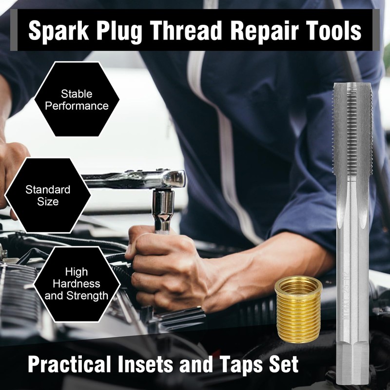 Spark Plug Thread Repair Tool, M12 x 1.25 Inserts and