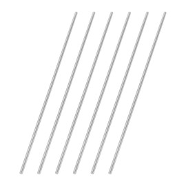 MECCANIXITY 6 Pcs Round Steel Rod 2mm Diameter HSS Lathe Bar Stock Tool 100mm Long for Shaft Gear Drill Lathes Boring Machine Turning Miniature Axle Cylindrical Pin DIY Craft Tool