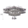 CXGLEAMING 11.8" Dimmable Crystal Chandelier Modern Crystal Ceiling Light Fixture