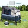 TIMBER RIDGE 51.2'' Extended Collapsible Wagon Cart with Cargo Net,
