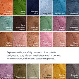 Utopia Crafts 365 Days Mercerised Combed Cotton DK Yarn 100g (Burgundy)
