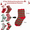 TaimeiMao Christmas Socks 6 Pairs, Christmas Socks Women, Fluffy, Cuddly