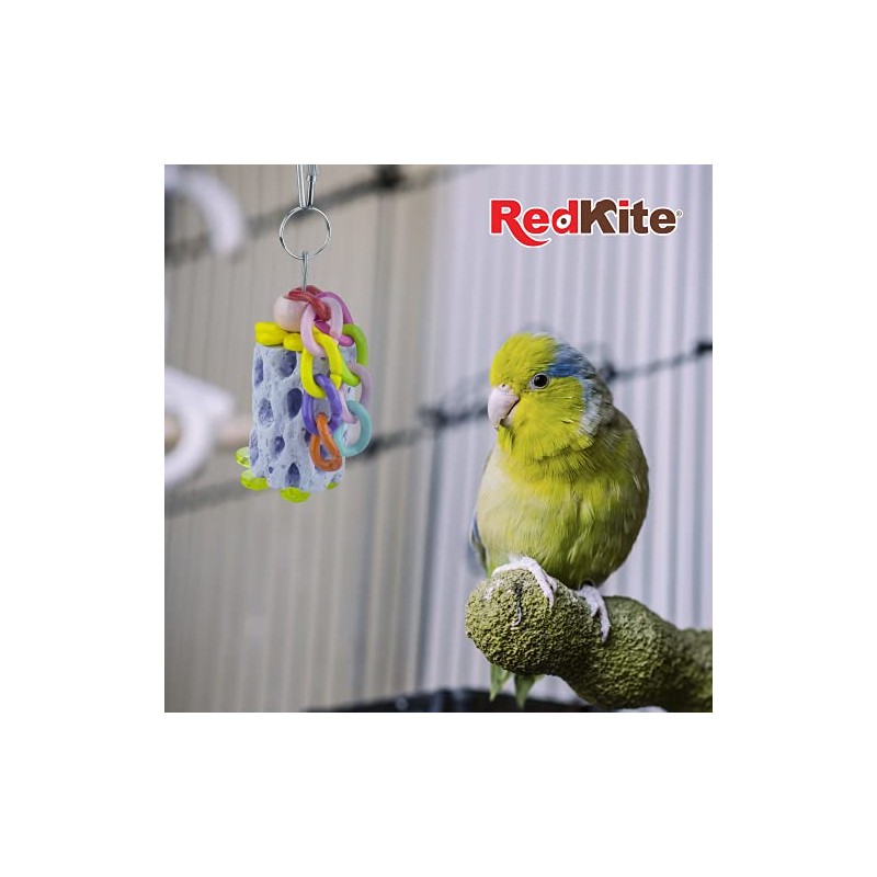 RedKite Juguete Colgante Eslabones de Plástico con Calcio para Aves