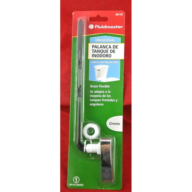 Fluidmaster NEW FluidMaster 681 CHROME Universal Sure-Fit Toilet Flush Lever