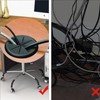 Pack of 4 Plastic Flexible Cable Grommet, Cable Grommet Table