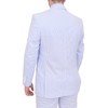 Emigre Classic Fit Blue Pinstriped Two Button Cotton Seersucker Suit-52R