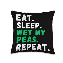 Pea Pod Home Garden Veggie Enthusiast Tee Green Thumb Organic Peas Gardening Enthusiast Shirt Throw Pillow, 16x16, Multicolor