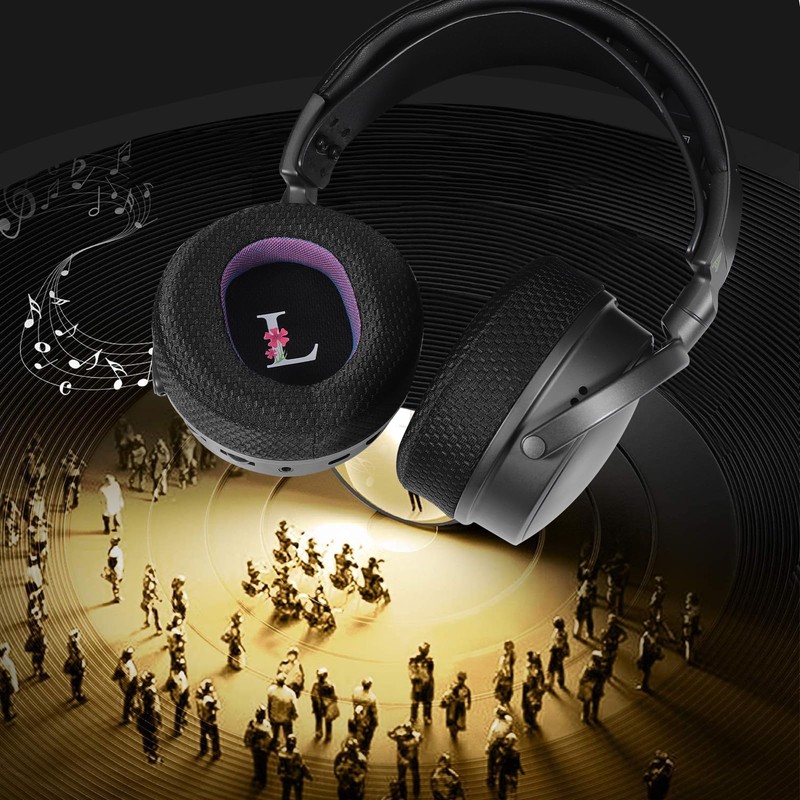 Jomwag Replacement Earpads for AUDEZE Maxwell - Breathable Mesh Black/Purple