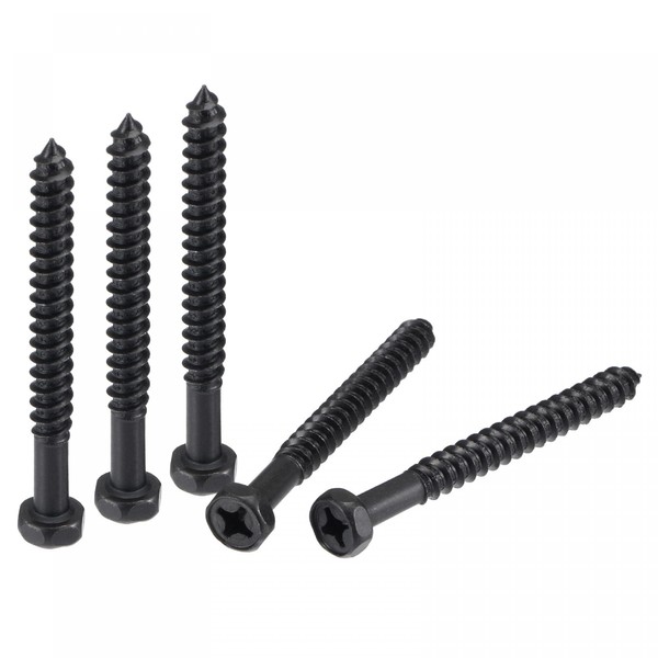 sourcing map Hex Lag Screws 1/4" x 2-1/2" Carbon Steel