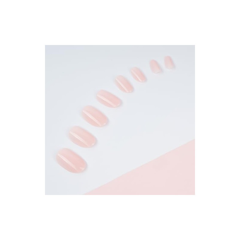 Invogue Oval Shape False 28 Nails Baby Pink 25g
