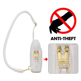 Haytijoe Small Crossbody Sling Bag for Women Travel Purses Anti Theft Cross Body Bag for Woman Fanny Packs(White Anti-theft)