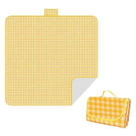 CHENGZI Thickened picnic mat outdoor lawn camping portable (Yellow)