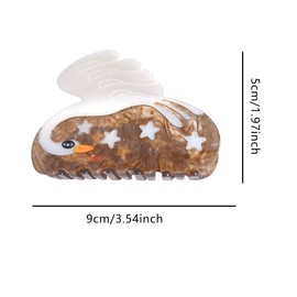 Cute Tranparent Elements Hair Clips,Novelty Acetate Hair Clip,Small Swan Claw Clips for Women