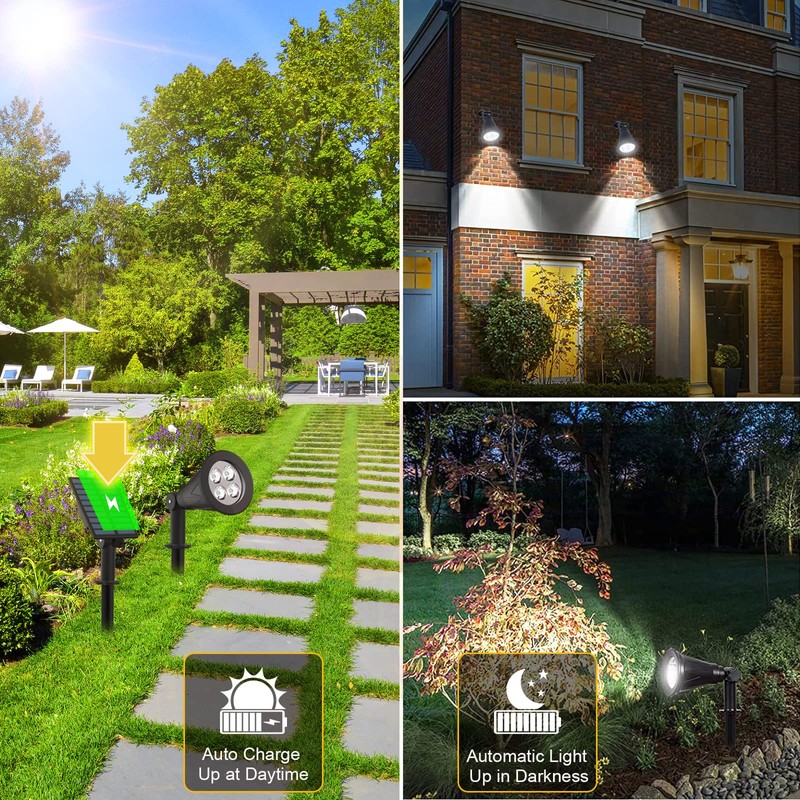 Solar Powered LED Spot Light, T-SUNUS 2 in 1 Installation