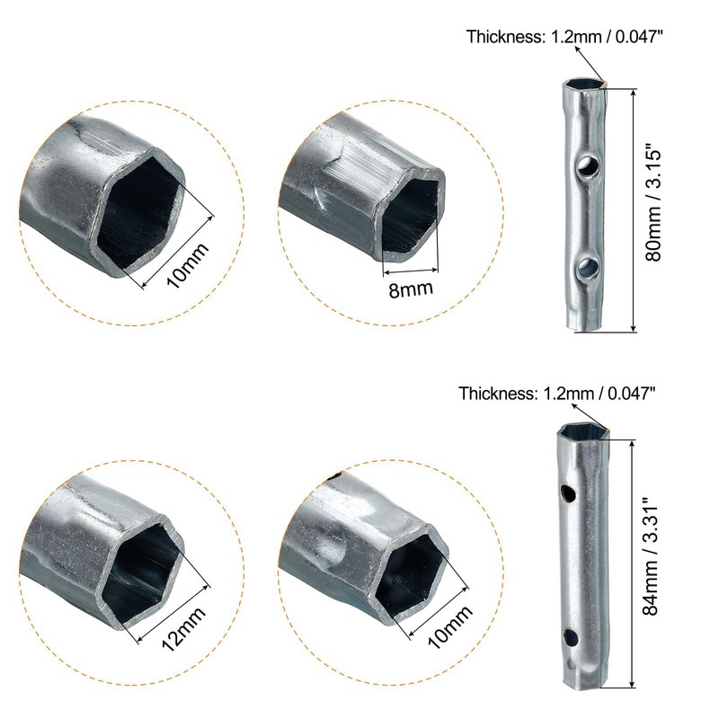 TA-VIGOR 3Pcs Spark Plug Socket Wrench Set, Double-Ended Spanner with