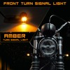 QUASCO Front Rear Motorcycle Turn Signals, Mini Size Led Brake