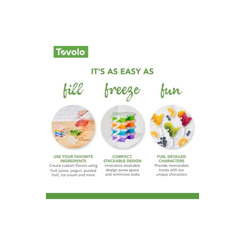 Tovolo - Moldes de silicona para paletas con varillas (4