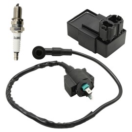 Anxingo 30410-GT9-000 CDI Box Igniter and Ignition Coil and Spark Plug, Replacement for Honda CRF80F CRF100F XR80R XR100R 1992-2013