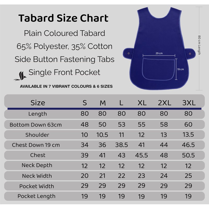 LINEN CLOSET® Womens Tabards with Pockets for Men Ladies Cleaning
