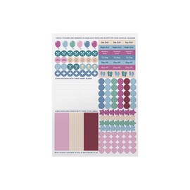 Busy B - 2026 Wall Calendar for Couples - Birds Slim Design with Dual Schedules, Monthly Slots and Stickers - Wall Calendar for Joint Planning, Birthdays and Important Dates