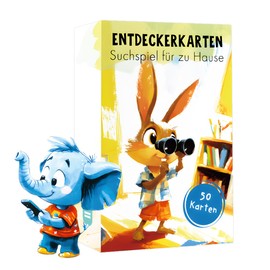 LDDYKZY 50 Explorer Cards for Children, Indoor Search Game for Children from 4 Years, Indoor Treasure Hunt and Discover Home, Educational Game & Gift for Girls and Boys