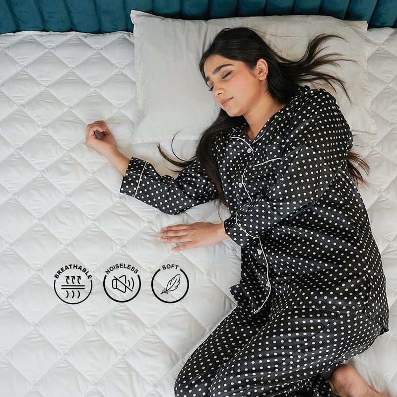 4AS Quilted Waterproof Mattress Protector - Hypoallergenic & Breathable Mattress