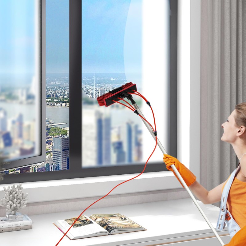 Window Cleaning Poles Water Fed Brush Window Solar Panel Cleaning
