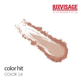 Luxvisage Long-Lasting 6 Colors Blusher "Color Hit" to Sculpt Face and Highlight Cheeks for All Skin Types (color 14 (smoky pink))
