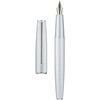Hong Dian A3 - Pluma estilográfica de aluminio plateado, punta