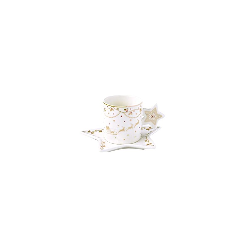 EASY LIFE Christmas Lights Cup and Saucer