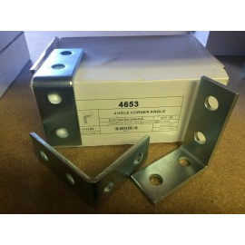 Generic 4-Hole 90° Corner Angle Fitting for Unistrut / B-Line Channel #4653 P1325 Zinc  - 10