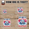 ICE Melts Under Resistance Sticker or Magnet Christmas Ornament Waterproof