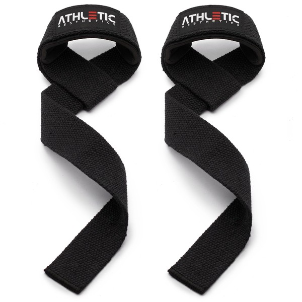 Lifting Straps for Strength Training and Strength Training (Padded) - Professional Lifting Straps 60cm Length for Fitness, Weightlifting (Black)