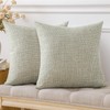JOTOM 2er Set Leinen Kissenbezüge, Dekorative Weich Einfarbig Wurf Kissenbezug