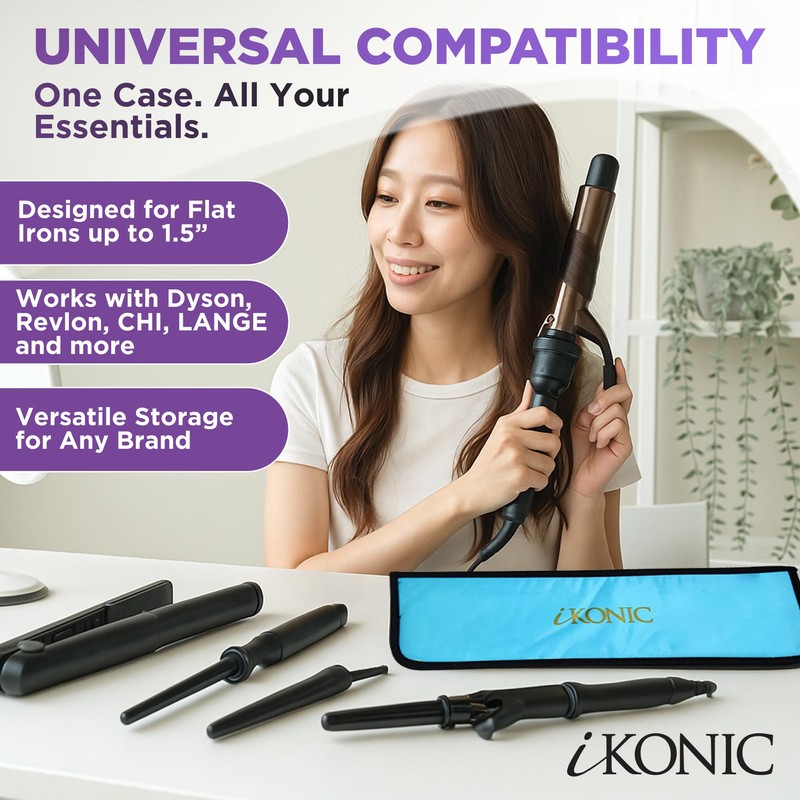 IKONIC Heat Resistant Hair Tools Travel Bag - Compact Storage