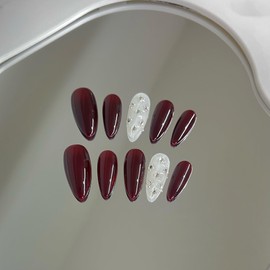 Handmade Nail Tip Short Oval Glitter Cat Eye Nail Pink Elegant Popular Bride False Nails 10 Pieces Included Storage Box Included