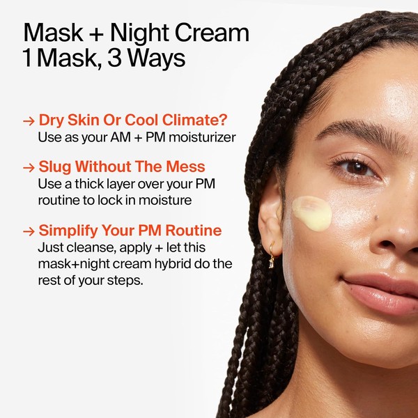 Superberry Hydrate + Glow Dream Mask, Vitamin C Face Moisturizer,