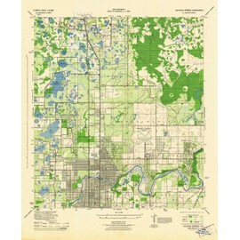 YellowMaps Sulphur Springs FL topo map, 1:31680 Scale, 7.5 X 7.5 Minute, Historical, 1944, 21.7 x 17.7 in - Tyvek