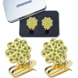ONEDIGI 2PCS Golf Ball Marker with Golf Hat Clip for Your Friend Golf Gifts for Women(Golden)