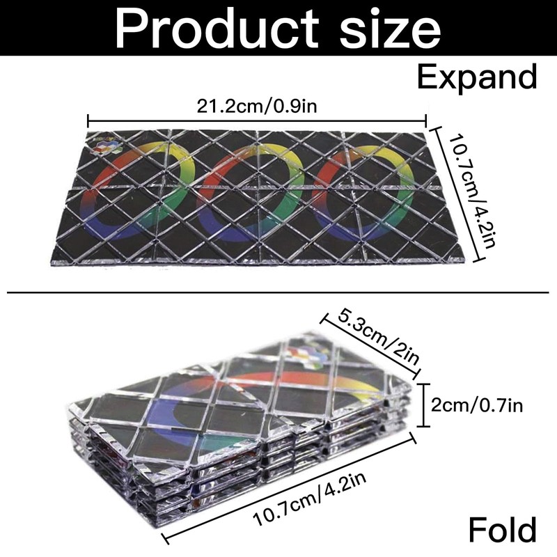 Xrten 8 Panels 3 Rings Folding Puzzle Cube Magic Cube