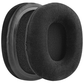Geekria Comfort Velour Replacement Ear Pads for SONY MDR-7506, MDR-V6, MDR-CD900ST Headphones Earpads, Headset Ear Cushion Repair Parts (Black)