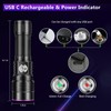 WINDFIRE UV Flashlight Rechargeable, 365nm Blacklight Flashlights Powerful, Black Light
