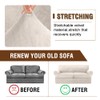 KPPKOU Stretch T Cushion Sofa Slipcover 3 Pieces Sofa Covers