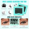 AMZGIRL Eyelash Clusters, Wispy Cluster Eyelash Extensions, Pack of 200,