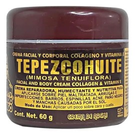 Crema De Tepezcohuite Noche Y Día 60gr Indio Papago Fps 15                                                                                            