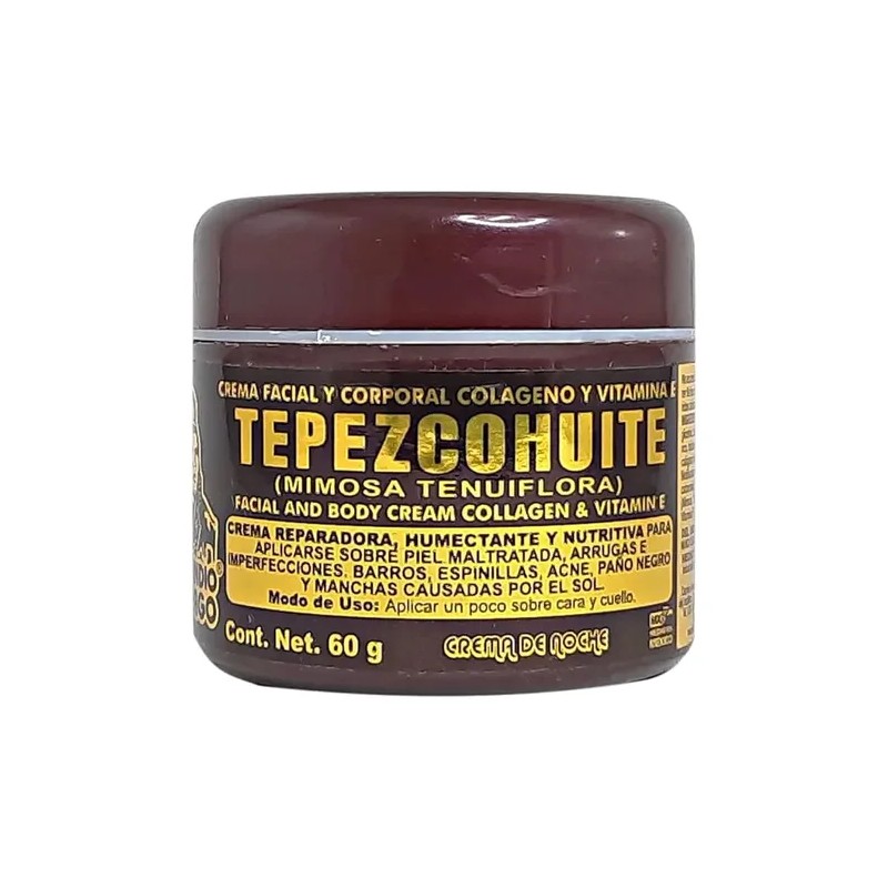 Crema De Tepezcohuite Noche Y Día 60gr Indio Papago Fps