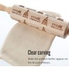 Rolling Pin with Embossing Christmas, XiXiRan Christmas Prage Rolling Pin,