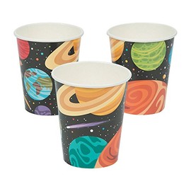 Fun Express Space Party Paper Cups - Party Supplies - VBS Vacation Bible School Supplies/Decor - 8 Pieces