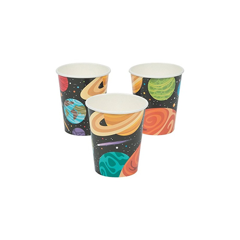 Fun Express Space Party Paper Cups - Party Supplies -